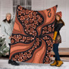 Australia Aboriginal Blanket - Brown Background With An Aboriginal Art Style Blanket