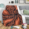 Australia Aboriginal Blanket - Brown Background With An Aboriginal Art Style Blanket