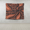Australia Aboriginal Tapestry - Brown Background With An Aboriginal Art Style Tapestry