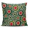 Australia Aboriginal Pillow Cases - Green Dot Art Circle Pattern From Aboriginal Art Pillow Cases