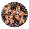 Australia Aboriginal Round Rug - Flowers Inspired By The Aboriginal Art Round Rug