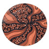 Australia Aboriginal Round Rug - Brown Background With An Aboriginal Art Style Round Rug