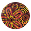 Australia Aboriginal Round Rug - Dot Art That Reflects Aboriginal Traditions Inspired Round Rug