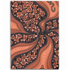 Australia Aboriginal Area Rug - Brown Background With An Aboriginal Art Style Area Rug