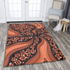 Australia Aboriginal Area Rug - Brown Background With An Aboriginal Art Style Area Rug