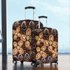 Australia Aboriginal Luggage Cover - Flowers Inspired By The Aboriginal Art Luggage Cover