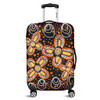 Australia Aboriginal Luggage Cover - Flowers Inspired By The Aboriginal Art Luggage Cover