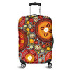 Australia Aboriginal Luggage Cover - Colorful Dot Art Inspired By Aboriginal Culture Luggage Cover