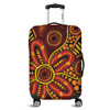 Australia Aboriginal Luggage Cover - Dot Art That Reflects Aboriginal Traditions Inspired Luggage Cover