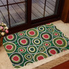Australia Aboriginal Doormat - Green Dot Art Circle Pattern From Aboriginal Art Doormat