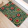 Australia Aboriginal Doormat - Green Dot Art Circle Pattern From Aboriginal Art Doormat