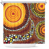 Australia Aboriginal Shower Curtain - Brown Aboriginal Style Dot Art Shower Curtain