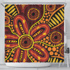 Australia Aboriginal Shower Curtain - Dot Art That Reflects Aboriginal Traditions Inspired Shower Curtain