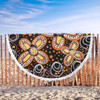 Australia Aboriginal Beach Blanket - Flowers Inspired By The Aboriginal Art Beach Blanket