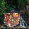 Australia Aboriginal Beach Blanket - Colorful Dot Art Inspired By Aboriginal Culture Beach Blanket