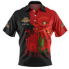 Australia Anzac Day Custom Polo Shirt - Australian And New Zealand Warriorsers In Flanders Fields Poppy Flowers Polo Shirt
