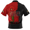 Australia Anzac Day Custom Polo Shirt - Australian And New Zealand Warriorsers In Flanders Fields Poppy Flowers Polo Shirt