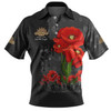 Australia Anzac Day Custom Polo Shirt - Australian And New Zealand Warriorsers In Flanders Fields Poppy Flowers V2 Polo Shirt