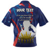 Australia Anzac Day Custom Polo Shirt - Lest We Forget With Blue Camouflage Pattern Polo Shirt