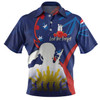 Australia Anzac Day Custom Polo Shirt - Lest We Forget With Blue Camouflage Pattern Polo Shirt