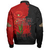 Australia Anzac Day Custom Bomber Jacket - Australian And New Zealand Warriorsers In Flanders Fields Poppy Flowers Bomber Jacket