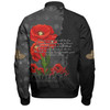 Australia Anzac Day Custom Bomber Jacket - Australian And New Zealand Warriorsers In Flanders Fields Poppy Flowers V2 Bomber Jacket