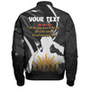 Australia Anzac Day Custom Bomber Jacket - Lest We Forget With Black Camouflage Pattern Bomber Jacket