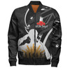 Australia Anzac Day Custom Bomber Jacket - Lest We Forget With Black Camouflage Pattern Bomber Jacket