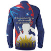 Australia Anzac Day Custom Long Sleeve Shirt - Lest We Forget With Blue Camouflage Pattern Long Sleeve Shirt