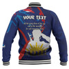 Australia Anzac Day Custom Baseball Jacket - Lest We Forget With Blue Camouflage Pattern Baseball Jacket