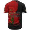 Australia Anzac Day Custom Baseball Shirt - Australian And New Zealand Warriorsers In Flanders Fields Poppy Flowers Baseball Shirt