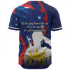 Australia Anzac Day Custom Baseball Shirt - Lest We Forget With Blue Camouflage Pattern Baseball Shirt