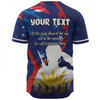 Australia Anzac Day Custom Baseball Shirt - Lest We Forget With Blue Camouflage Pattern Baseball Shirt