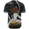 Australia Anzac Day Custom Baseball Shirt - Lest We Forget With Black Camouflage Pattern Baseball Shirt