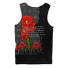 Australia Anzac Day Custom Men Singlet - Australian And New Zealand Warriorsers In Flanders Fields Poppy Flowers V2 Men Singlet