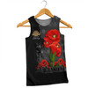 Australia Anzac Day Custom Men Singlet - Australian And New Zealand Warriorsers In Flanders Fields Poppy Flowers V2 Men Singlet