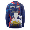 Australia Anzac Day Custom Long Sleeve T-shirt - Lest We Forget With Blue Camouflage Pattern Long Sleeve T-shirt