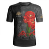 Australia Anzac Day Custom Rugby Jersey - Australian And New Zealand Warriorsers In Flanders Fields Poppy Flowers V2 Rugby Jersey