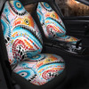 Australia Aboriginal Car Seat Cover - Traditional Australian Aboriginal Native Design (White) Car Seat Cover