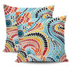 Australia Aboriginal Pillow Cases - Traditional Australian Aboriginal Native Design (White) Ver 1 Pillow Cases