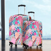 Australia Aboriginal Luggage Cover - Australian Aboriginal Art Vivid Pastel Colours Luggage Cover