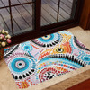 Australia Aboriginal Doormat - Traditional Australian Aboriginal Native Design (White) Doormat