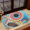 Australia Aboriginal Doormat - Traditional Australian Aboriginal Native Design (White) Ver 2 Doormat