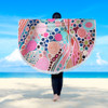 Australia Aboriginal Beach Blanket - Australian Aboriginal Art Vivid Pastel Colours Beach Blanket