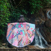 Australia Aboriginal Beach Blanket - Australian Aboriginal Art Vivid Pastel Colours Beach Blanket