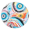 Australia Aboriginal Round Rug - Traditional Australian Aboriginal Native Design (White) Round Rug