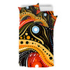 Australia Aboriginal Bedding Set - Traditional Australian Aboriginal Native Design (Black) Ver 1 Bedding Set