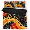Australia Aboriginal Bedding Set - Traditional Australian Aboriginal Native Design (Black) Ver 1 Bedding Set