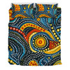 Australia Aboriginal Bedding Set - Traditional Australian Aboriginal Native Design (Black) Ver 6 Bedding Set