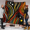 Australia Aboriginal Quilt - Traditional Australian Aboriginal Native Design (Black) Quilt